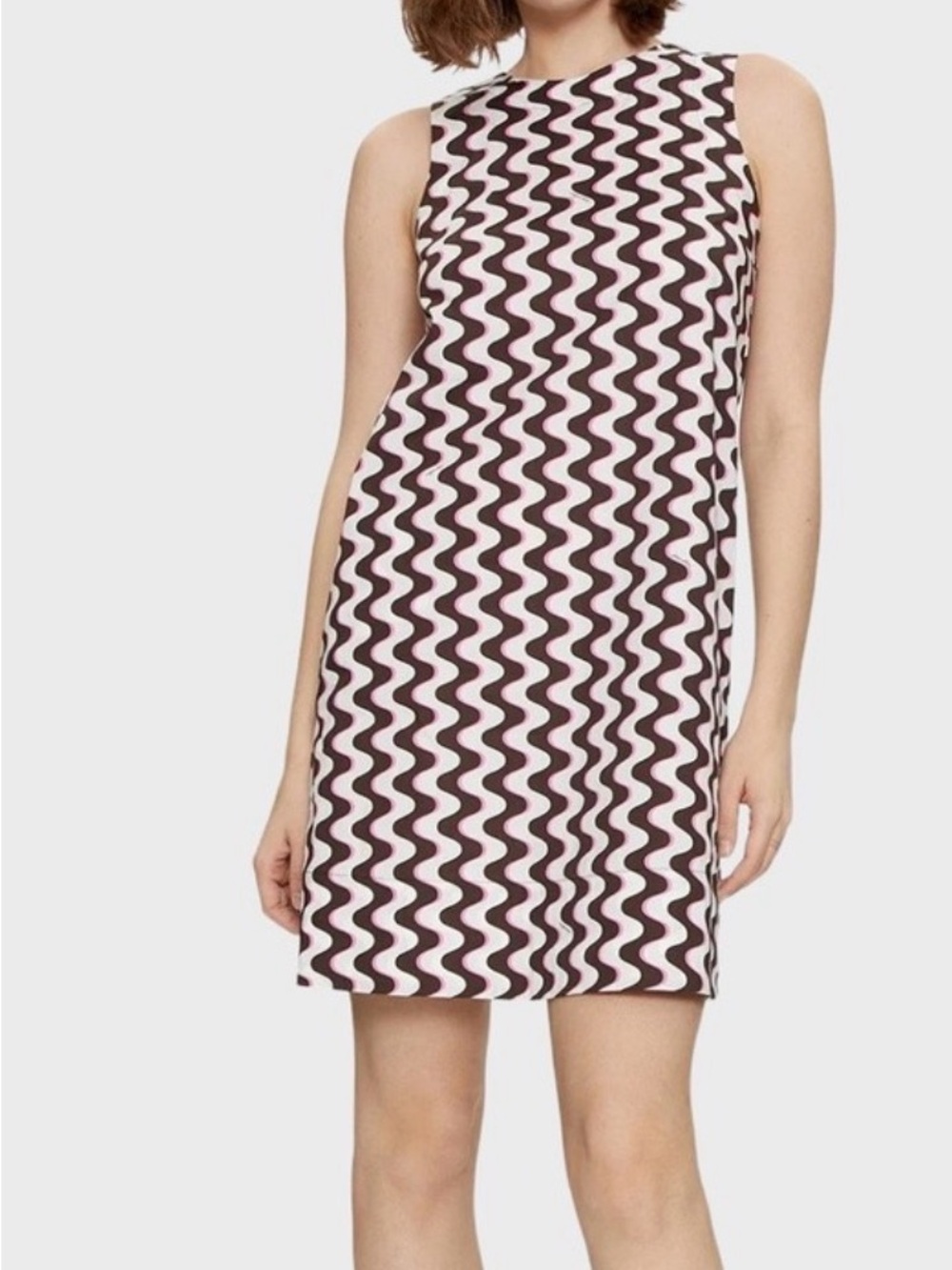 Marella Women’s Brown Pink Casual Cotton Morina Shift Dress - Size US 4, $325